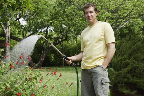 Water pooling on a Woolwich lawn showing the need for drainage