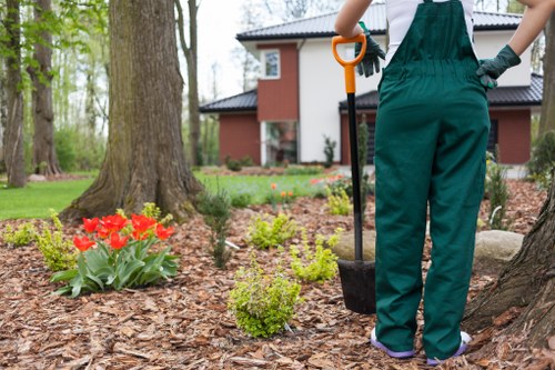 Local hard landscaping project for a Woolwich home with paths and patio areas